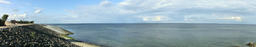 Panoramabild Südstrand im Nahbereich der Steilküste