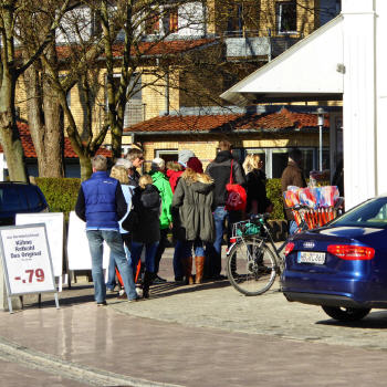 Brötchen-warteschlange