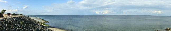 Panoramabild Südstrand im Nahbereich der Steilküste